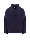 Compact Double Layer Neckline Knit Top Navy - BOTTEGA VENETA - BALAAN 1