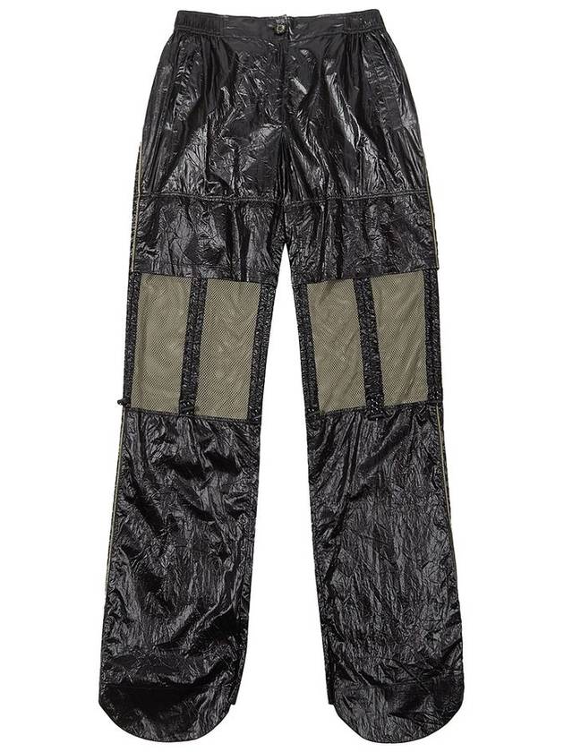 Runway Nylon Mesh Drawstring Straight Pants Black - ULKIN - BALAAN 3