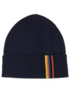 Artist Striped Wool Beanie Navy - PAUL SMITH - BALAAN 2