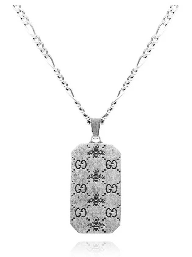 GG Non-Engraved Pendant Necklace Silver - GUCCI - BALAAN 4