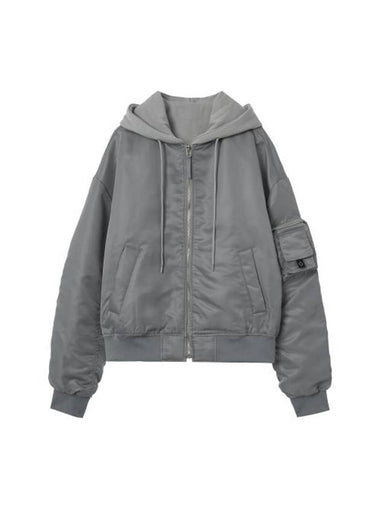 MA 1 Bomber Jacket Grey - HARDGEAR APPAREL - BALAAN 1