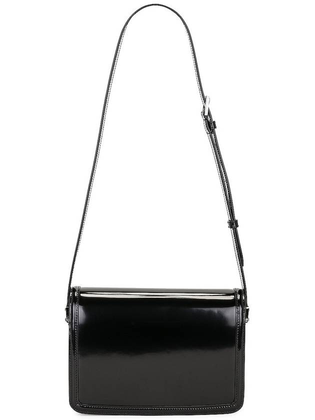 Solferino Medium In Brushed Leather Shoulder Bag Black - SAINT LAURENT - BALAAN 4