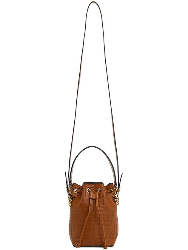 Mon Tresor Small Leather Bucket Bag Brown - FENDI - BALAAN 8