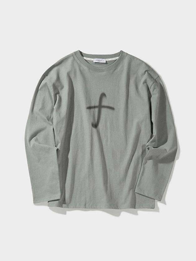 cross f long sleeve t-shirt cement - FFEFF STUDIO - BALAAN 1