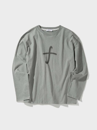 Cross F Long Sleeve T-Shirt Cement - FFEFF STUDIO - BALAAN 2