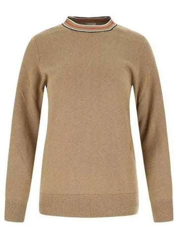 Icon Stripe Neck Cashmere Knit - BURBERRY - BALAAN 1