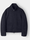 Semi overfit two way high neck full zip up knit navy - INDUST - BALAAN 8