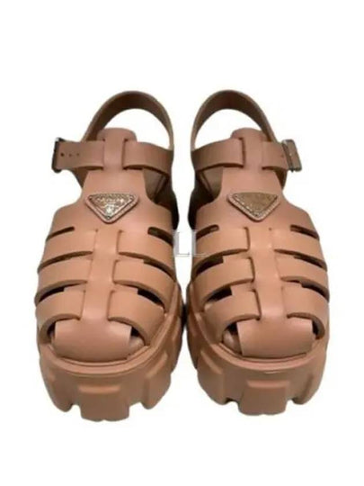 Monolith Rubber Sandals Beige - PRADA - BALAAN 2