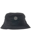Logo Patch Nylon Metal Bucket Hat Black - STONE ISLAND - BALAAN 3