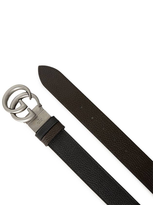 GG Marmont Reversible Leather Belt Black Brown - GUCCI - BALAAN 5