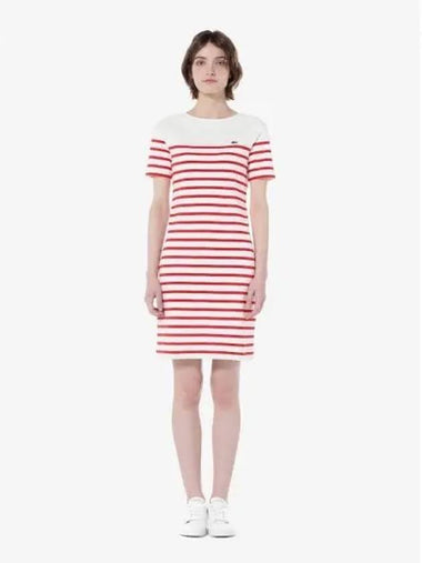 Women s Boat Neck Marine Stripe Dress One Piece EF312E 54G 240 Domestic Product GQ2N24041510498 - LACOSTE - BALAAN 1