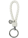 Intrecciato Leather Key Holder White - BOTTEGA VENETA - BALAAN 6