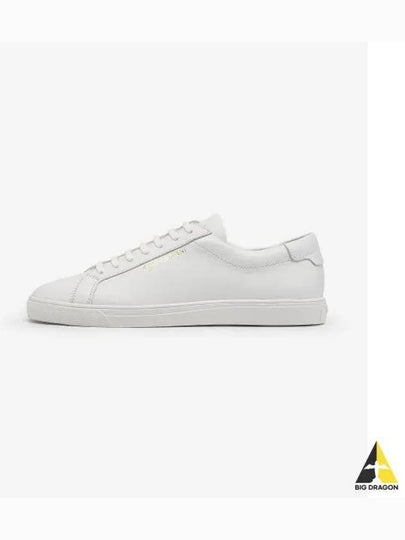 Men's Andy Leather Low Top Sneakers White - SAINT LAURENT - BALAAN 2