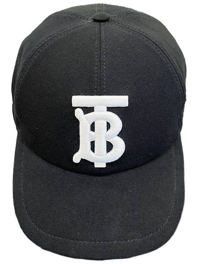 TB Logo Monogram Cotton Jersey Ball Cap Black - BURBERRY - BALAAN 2