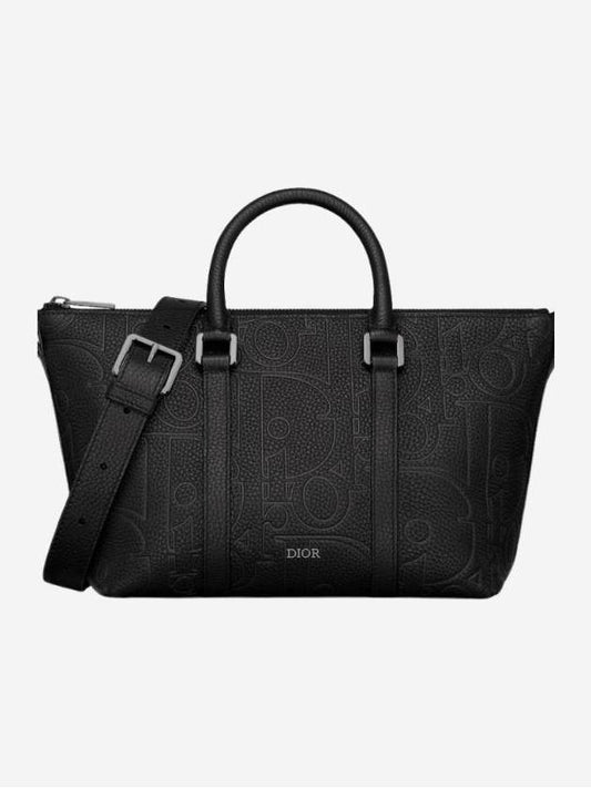 Weekender 25 Grained Calfskin Cross Bag Black - DIOR - BALAAN 1