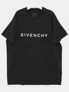 Logo Oversized Cotton Short Sleeve T-Shirt Black - GIVENCHY - BALAAN 3