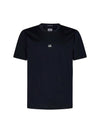 70/2 Mercerized Jersey Logo Short Sleeve T-Shirt Navy - CP COMPANY - BALAAN 1