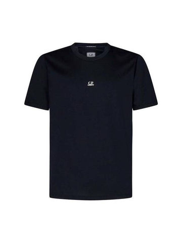 70/2 Mercerized Jersey Logo Short Sleeve T-Shirt Navy - CP COMPANY - BALAAN 1