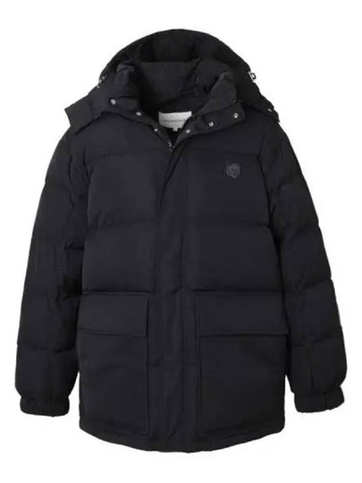 Puffer Bold Fox Head Patch Nylon Hood Padding Black - MAISON KITSUNE - BALAAN 2