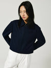 Minimal Short Zip Up Jacket NAVY - LE SOLEIL MATINEE - BALAAN 4