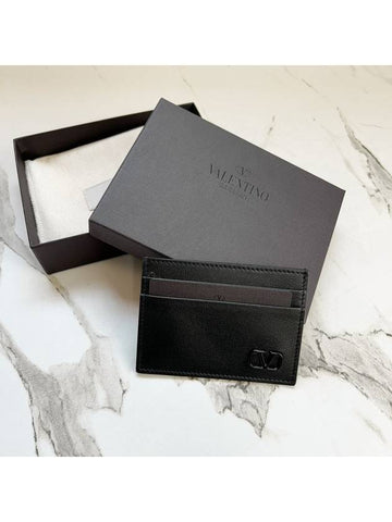 V logo card wallet P0448ZQU 0NO NERO - VALENTINO - BALAAN 1