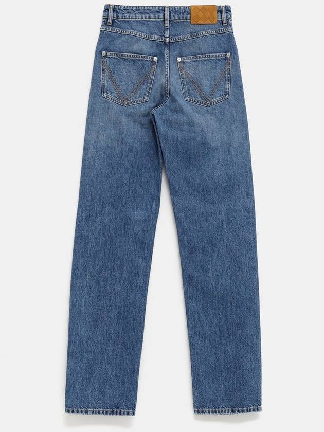 Boyfriend Straight Jeans Mid Blue - BOTTEGA VENETA - BALAAN 3