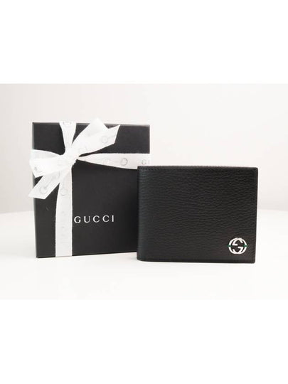 GG Interlocking Two Tone Half Wallet Black - GUCCI - BALAAN 2