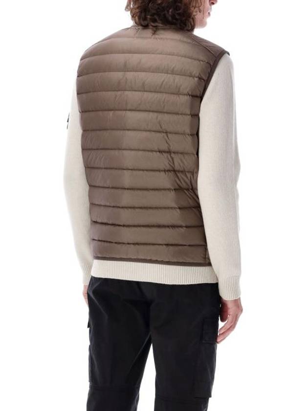 Loom Woven Chambers Recycled Nylon Down TC Vest Brown - STONE ISLAND - BALAAN 3