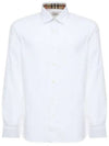 Monogram Motif Stretch Cotton Slim Fit Poplin Long Sleeve Shirt White - BURBERRY - BALAAN 2