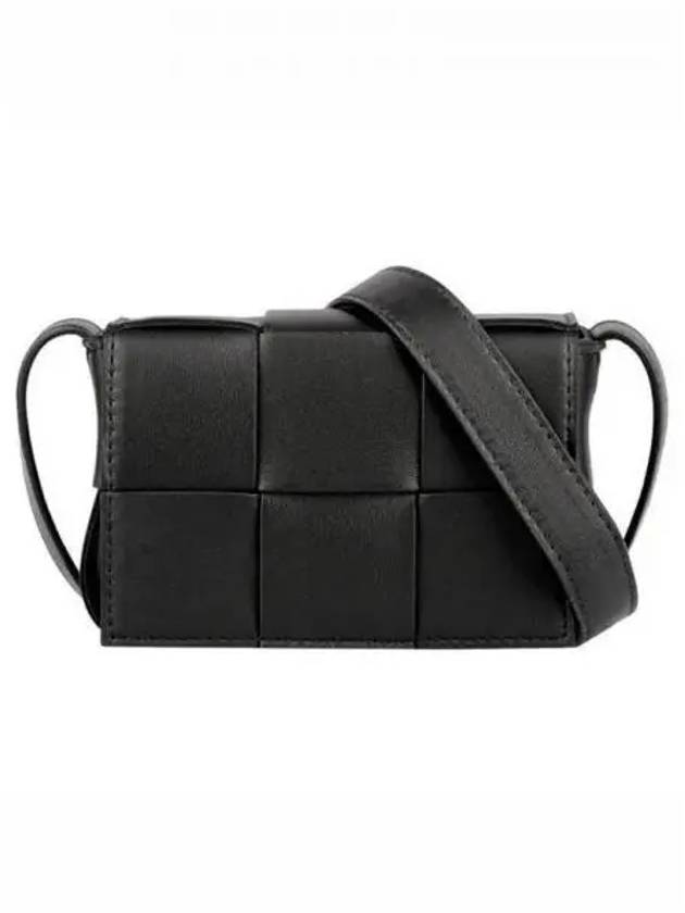 Intrecciato Cassette Small Cross Bag Black - BOTTEGA VENETA - BALAAN 2