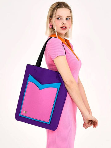Bag 3 pocket eco bag purple - SUIN - BALAAN 1