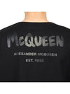 Back Graffiti Logo Short Sleeve T-Shirt Black - ALEXANDER MCQUEEN - BALAAN 8