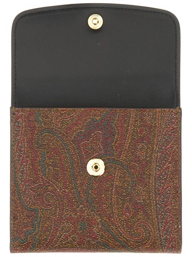 Paisley Print Card Wallet Brown Black - ETRO - BALAAN 4