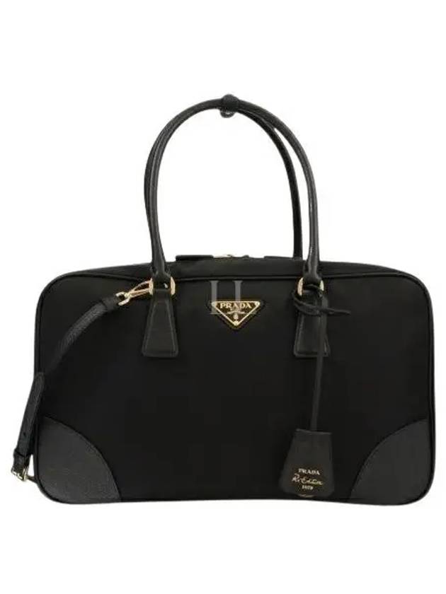 Re-Edition 1978 Re-Nylon Saffiano Leather Large Tote Bag Black - PRADA - BALAAN 1