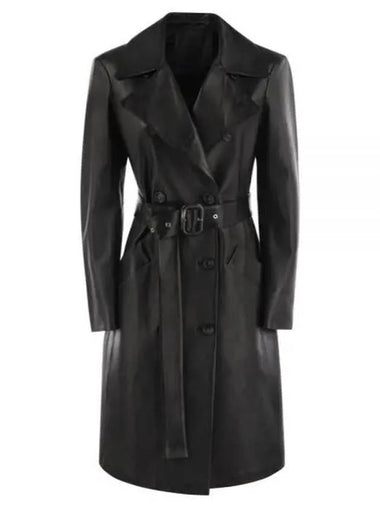 GIOSTRA 22476011 002 22476011600 Geostra leather trench coat - MAX MARA - BALAAN 1