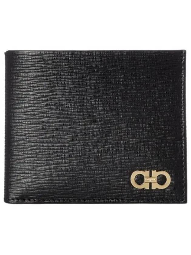 Gancini Half Wallet Black - SALVATORE FERRAGAMO - BALAAN 2