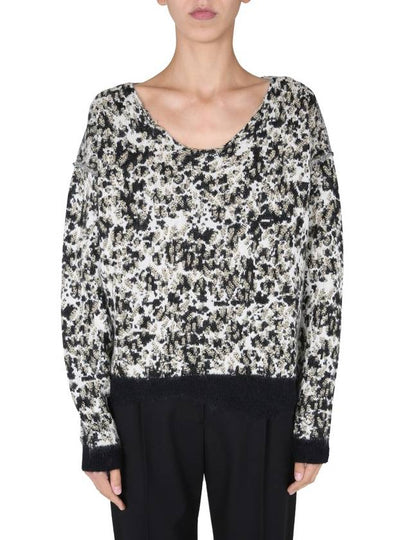 Animalear Wool Blend Knit Top - SAINT LAURENT - BALAAN 2