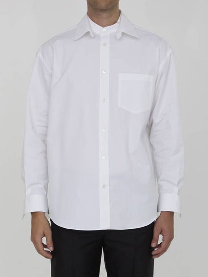 Embossed Cotton Poplin Long Sleeve Shirt White - GUCCI - BALAAN 2