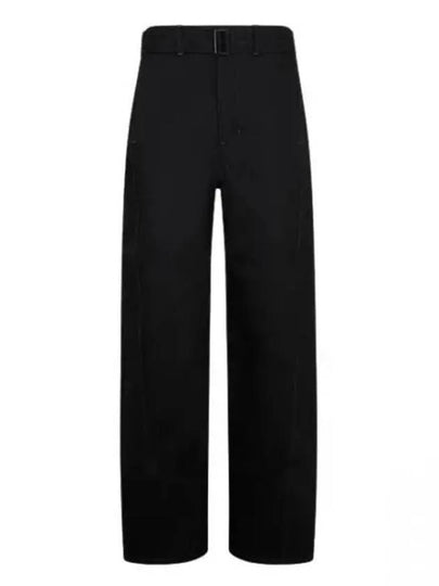 Twisted Belted Pants Heavy Denim Black - LEMAIRE - BALAAN 2