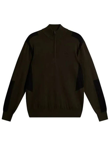 Men s Kendrick Zip up Golf Sweater Forest Green GMKW11175 M354 - J.LINDEBERG - BALAAN 1