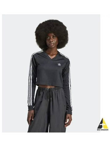 adidas long sleeve cropped jersey black IT9707 - ADIDAS - BALAAN 1