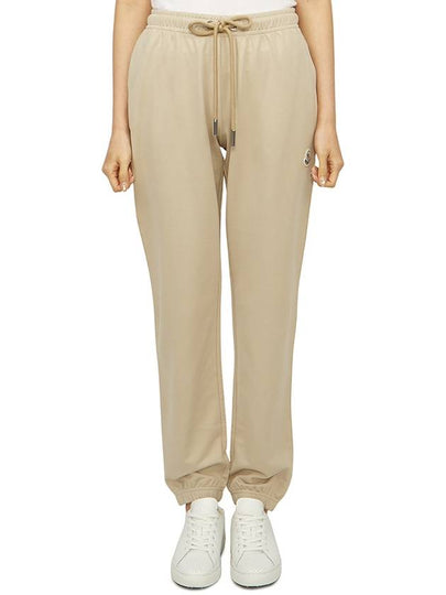 Logo Patch Track Pants Beige - MONCLER - BALAAN 2