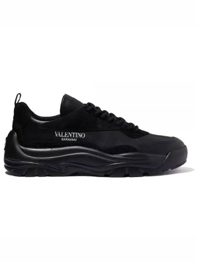 Gumboy Calfskin Low Top Sneakers Black - VALENTINO - BALAAN 2