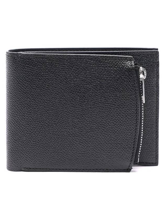 Stitched Logo Halfwallet Black - MAISON MARGIELA - BALAAN.