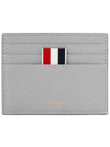 Three Stripe Card Wallet Light Grey - THOM BROWNE - BALAAN 1