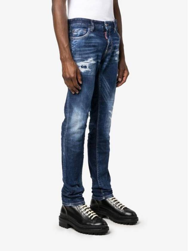 Cotton Slim Jeans Blue - DSQUARED2 - BALAAN 7