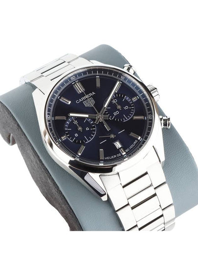 CBN2011 New Carrera Chronograph Blue Plate 42MM Men s Watch Department Store Warranty 34149 - TAG HEUER - BALAAN 2