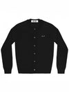 Black wappen wool round neck cardigan - COMME DES GARCONS PLAY - BALAAN 1