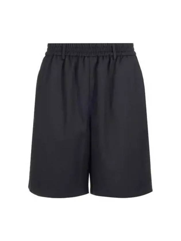 Wool Blend Bermuda Shorts Black - AMI - BALAAN 2