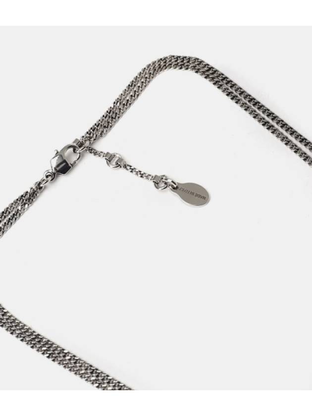 double skull chain necklace silver - ALEXANDER MCQUEEN - BALAAN 5